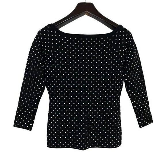 Milly 5F Bergdorf Goodman Blouse Black White Medium - Picture 2 of 6